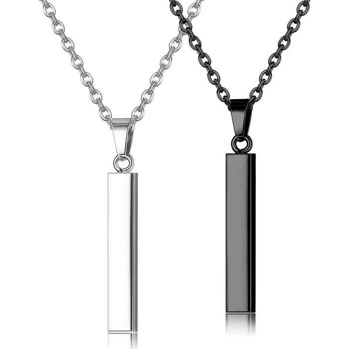 SILVER and BLACK Pure Stainless Steel Vertical Bar